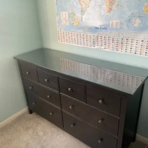 Chest of 8 Drawers - IKEA Hemnes, Black-Brown