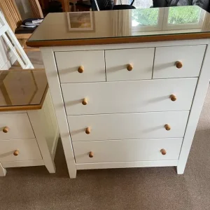 Bedroom Furniture Chest of Draws, Bedside Cabinet & Headboard