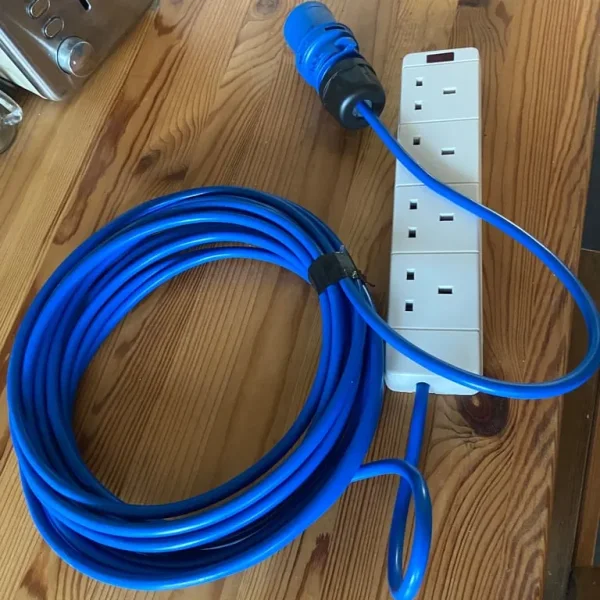 Electric hook up extension for camping