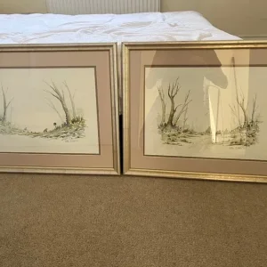 Pair of John Bird Watercolours