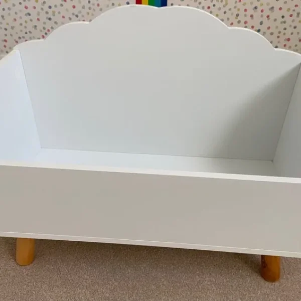 White cloud shaped toy box