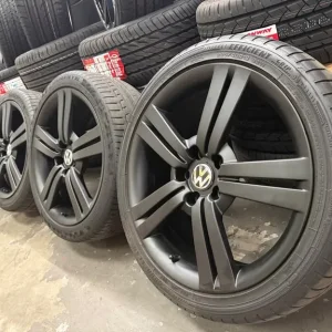 18” VW Badged Alloy Wheels with Tyres for VW Caddy, Golf, Audi A3 - Image 2