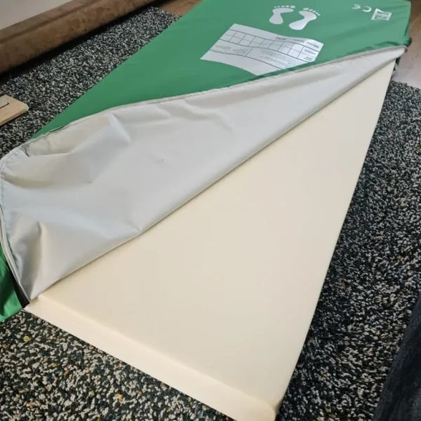 foam mattress with waterproof green cover