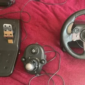 Logitech steering wheel, pedals and shifter
