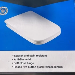 Square White Toilet Seat Soft Close Brand New in Box - Image 3