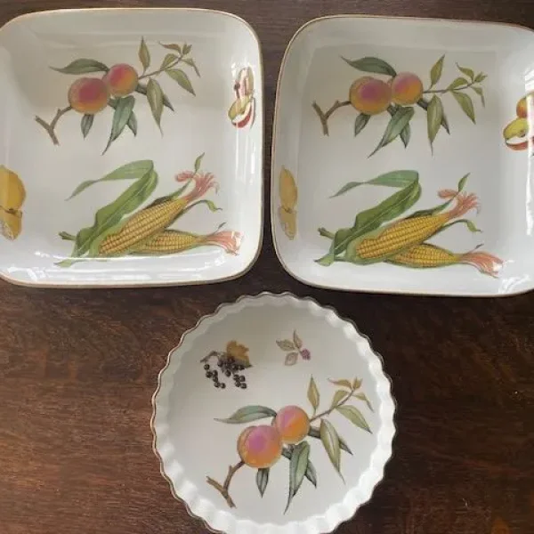 Three Royal Worcester Evesham Serving Dishes