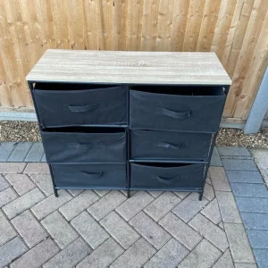 Black 6 drawer unit