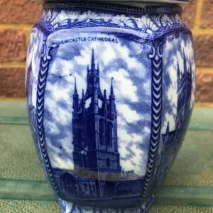 Ringtons LTD. Maling ware Blue & white Storage Jar and two vases - Image 6