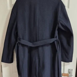 Women's Navy Overcoat with Belt - Image 4