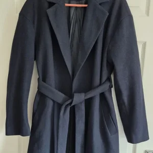 Women's Navy Overcoat with Belt