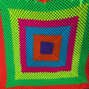 Handmade crochet throw about 40 inches square