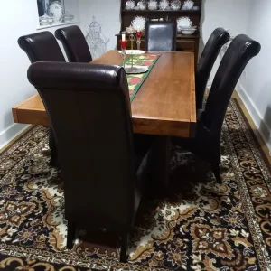 American Black Walnut dining table, seats 6, solid wood, preloved but still gorgeous