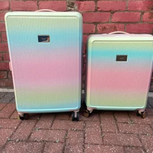 Dune London Pink Ombre Visit Olive Medium & Small Suitcase - Image 3