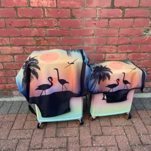 Dune London Pink Ombre Visit Olive Medium & Small Suitcase - Image 7