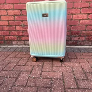 Dune London Pink Ombre Visit Olive Medium & Small Suitcase