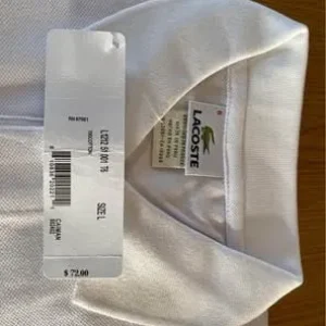 Lacoste men’s white polo - new with tags - Image 3