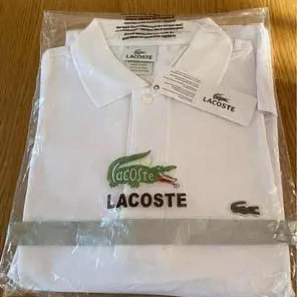 Lacoste men’s white polo - new with tags