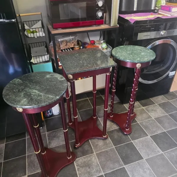 Marble top plant/telephone/photo stand