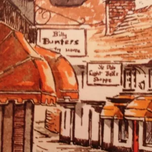 Watercolour Church Street Christchurch by Joyce Lawrence - Image 3