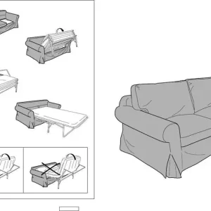 3 seater sofa bed - Ikea Ektorp - Image 5