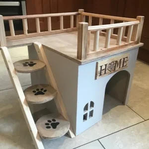 Two Indoor Luxury Hutches for Rabbit, Cat, or Small Dog - Image 4