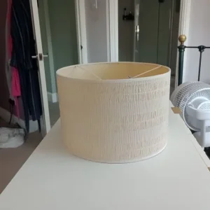 Ribbed Cream Boho Lampshade - Image 4