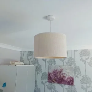 Ribbed Cream Boho Lampshade - Image 7