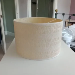 Ribbed Cream Boho Lampshade