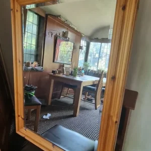 Antique Pine Bevelled Mirror