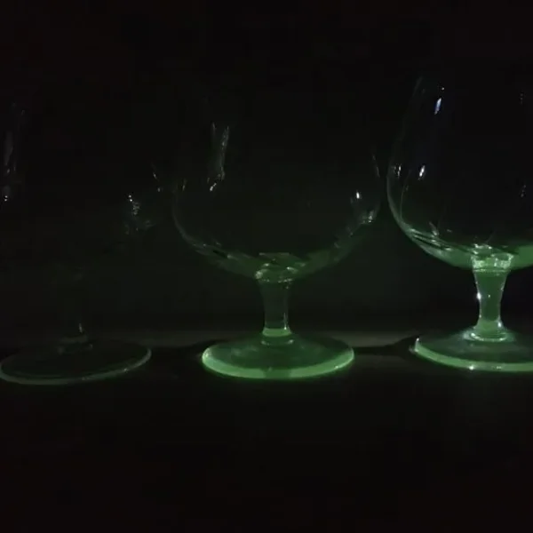Uranium Glass Brandy Balloons