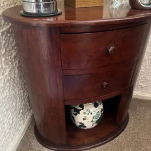 Oval side cabinet