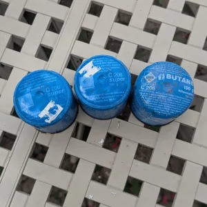 X3 Butane Gas Bottles Full