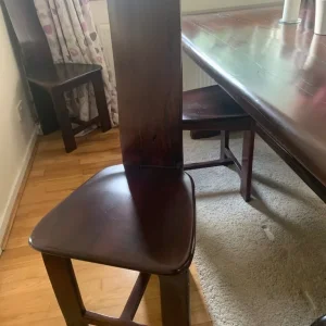 Teak dining table with eight chairs - Image 4