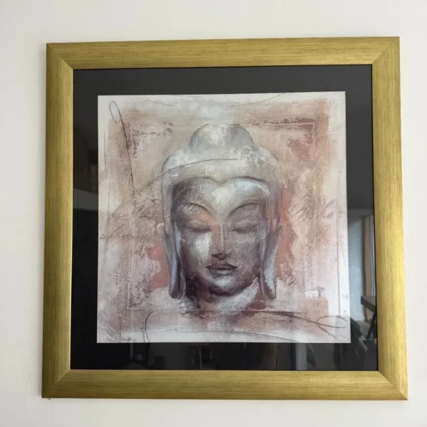 Buddha Painting with Gold Frame