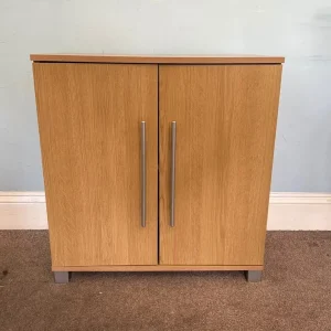 Beech Effect 2 Door Office Cupboard with Shelf - Image 3