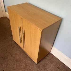 Beech Effect 2 Door Office Cupboard with Shelf
