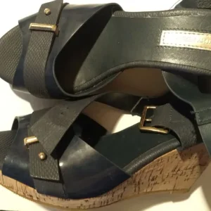 Strappy cork wedge heels - Image 3