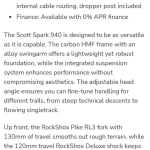 Scott Spark 940 2024 bike - Image 5