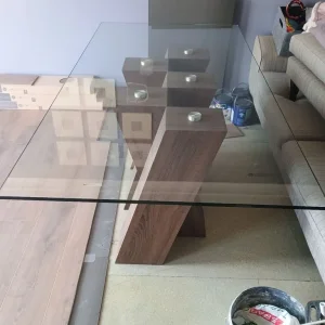 Dining table with 6 chairs and matching coffee table - Image 2