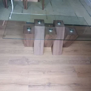 Dining table with 6 chairs and matching coffee table - Image 3