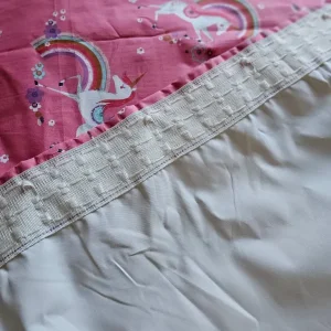 Pink unicorn curtains