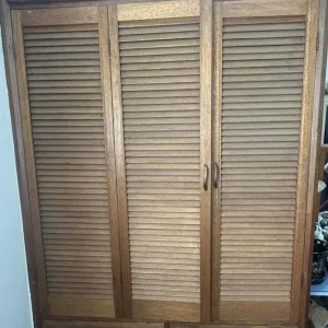 Two single and two double wardrobe doors with handles