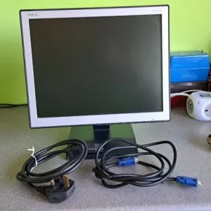 NEC 15" monitor with power and VGA leads