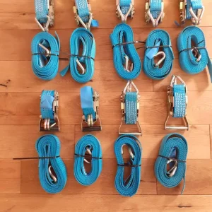 3 Tonne 35mm x 4 metre polyester ratchet straps