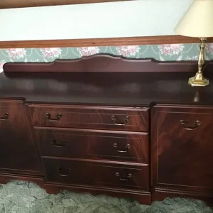 Sideboard with two cupboards and three drawers - Image 2