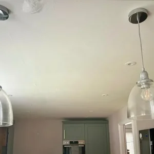 Chrome pendant lights x 3 - Image 2