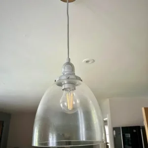 Chrome pendant lights x 3