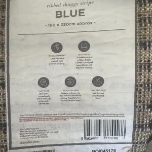 Large Blue and white rug - Image 5