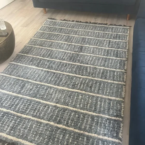 Large Blue and white rug