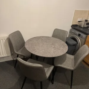 Dining table and chairs